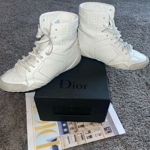 Christian Dior D Fence white Leather Sneaker Trainers 38.5